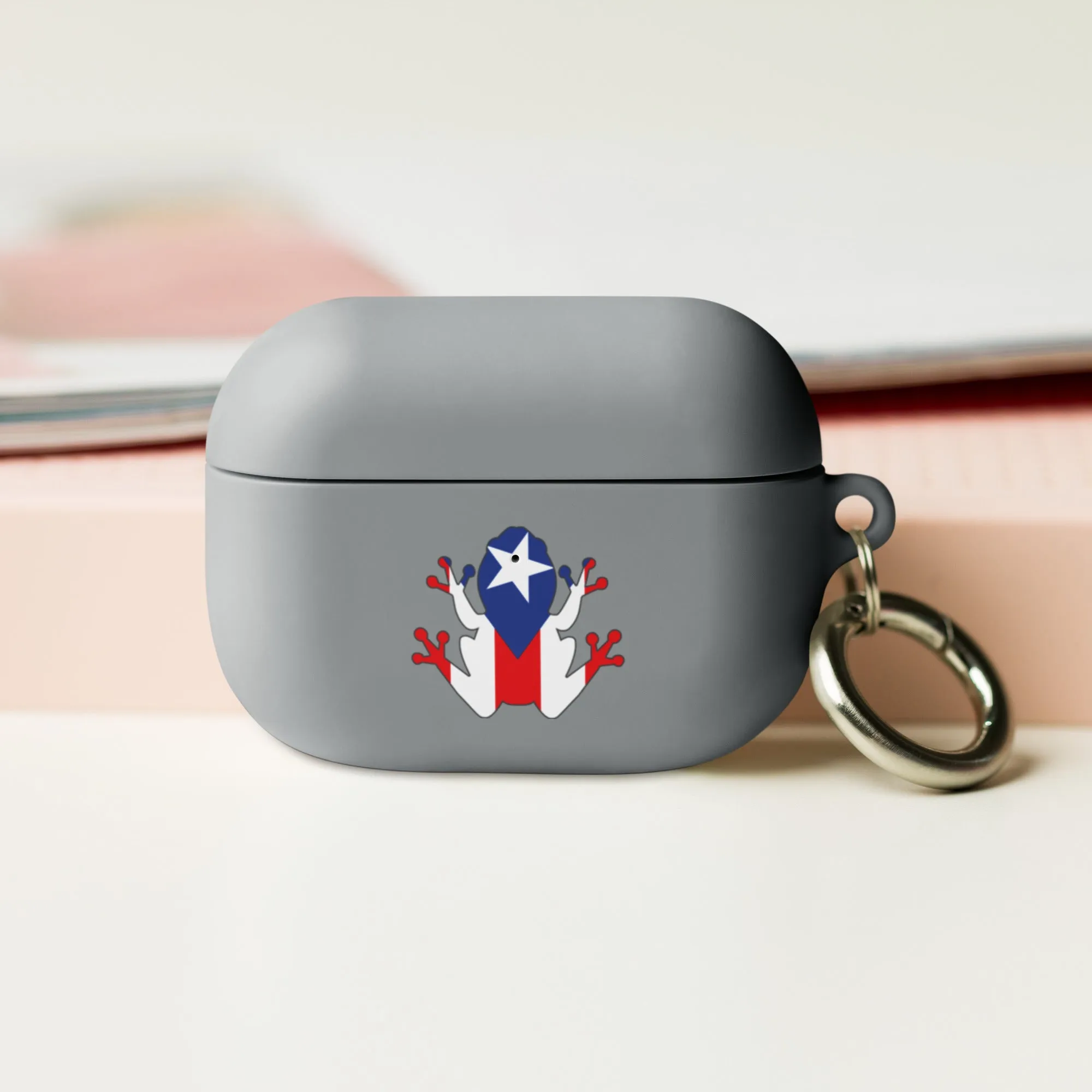 Rubber Case for AirPods® with Coqui Frog Design