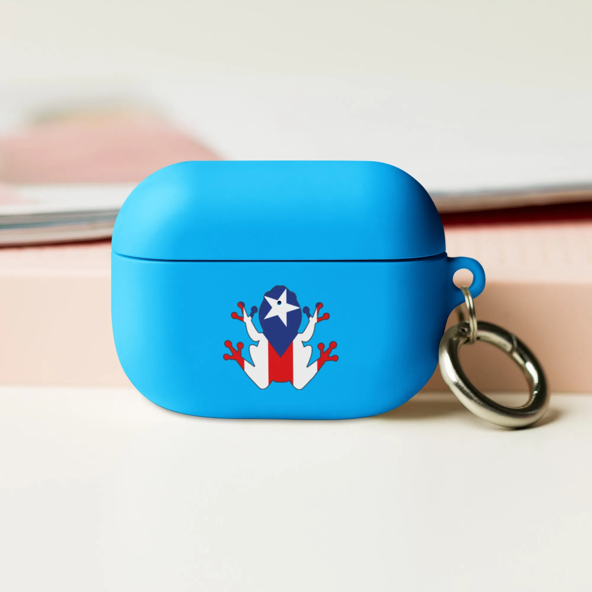 Rubber Case for AirPods® with Coqui Frog Design