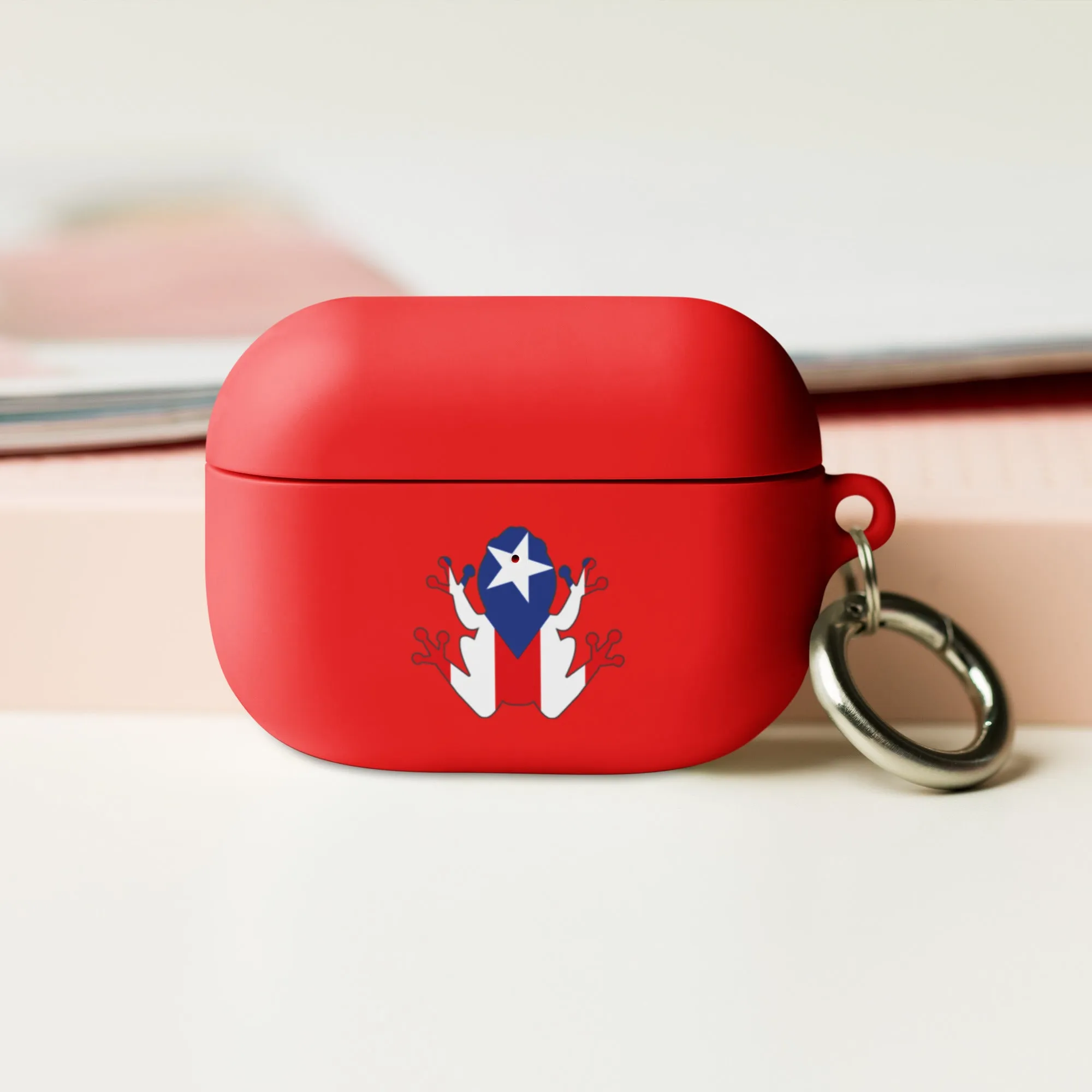 Rubber Case for AirPods® with Coqui Frog Design