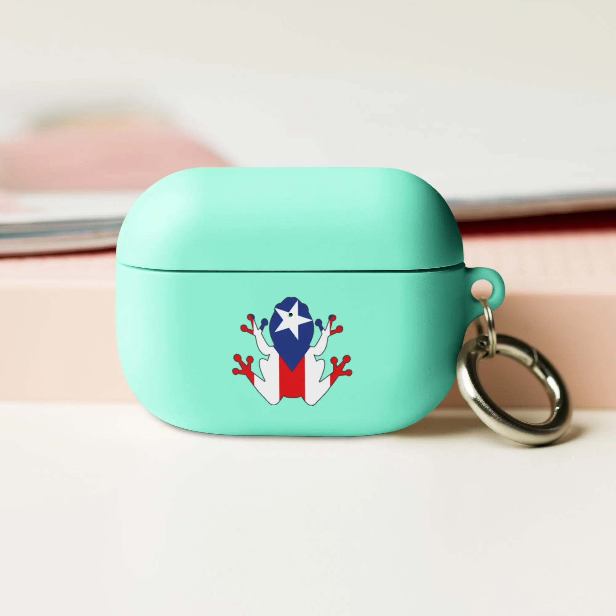 Rubber Case for AirPods® with Coqui Frog Design