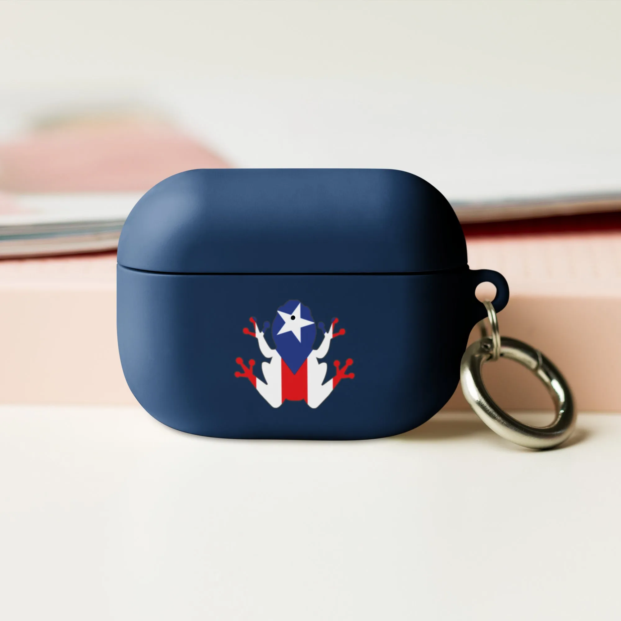 Rubber Case for AirPods® with Coqui Frog Design
