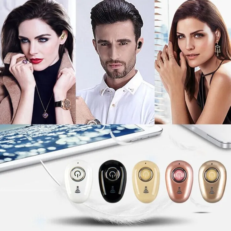 S650 Mini Bluetooth Earphone Earbuds Sport with Mic for All Phone(Gold)