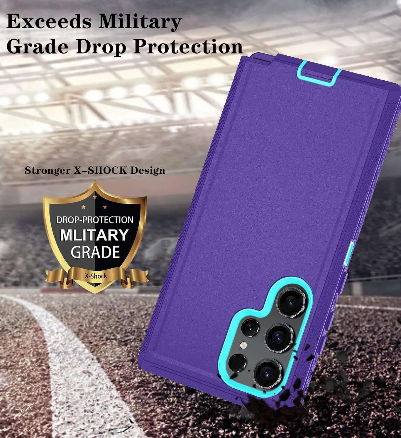 Samsung Galaxy S24 Ultra Case HD Screen Protector Heavy Duty Phone Case