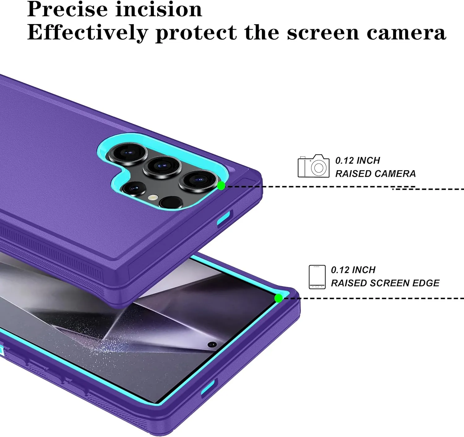 Samsung Galaxy S24 Ultra Case HD Screen Protector Heavy Duty Phone Case