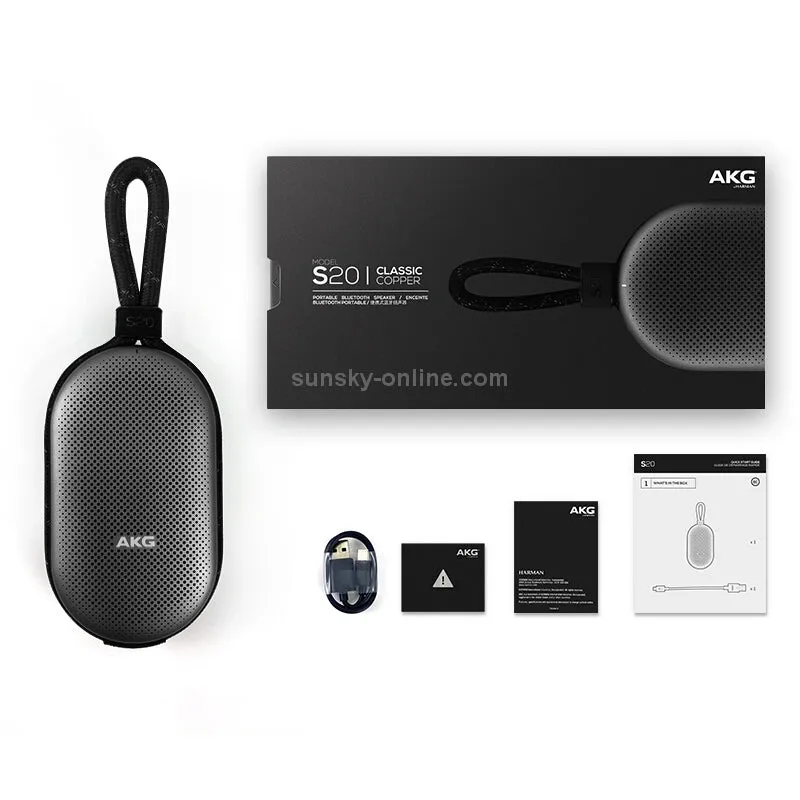 SAMSUNG Harman AKG S20 Wireless Waterproof Portable Bluetooth Speaker (Midnight-Black) Designed for Samsung