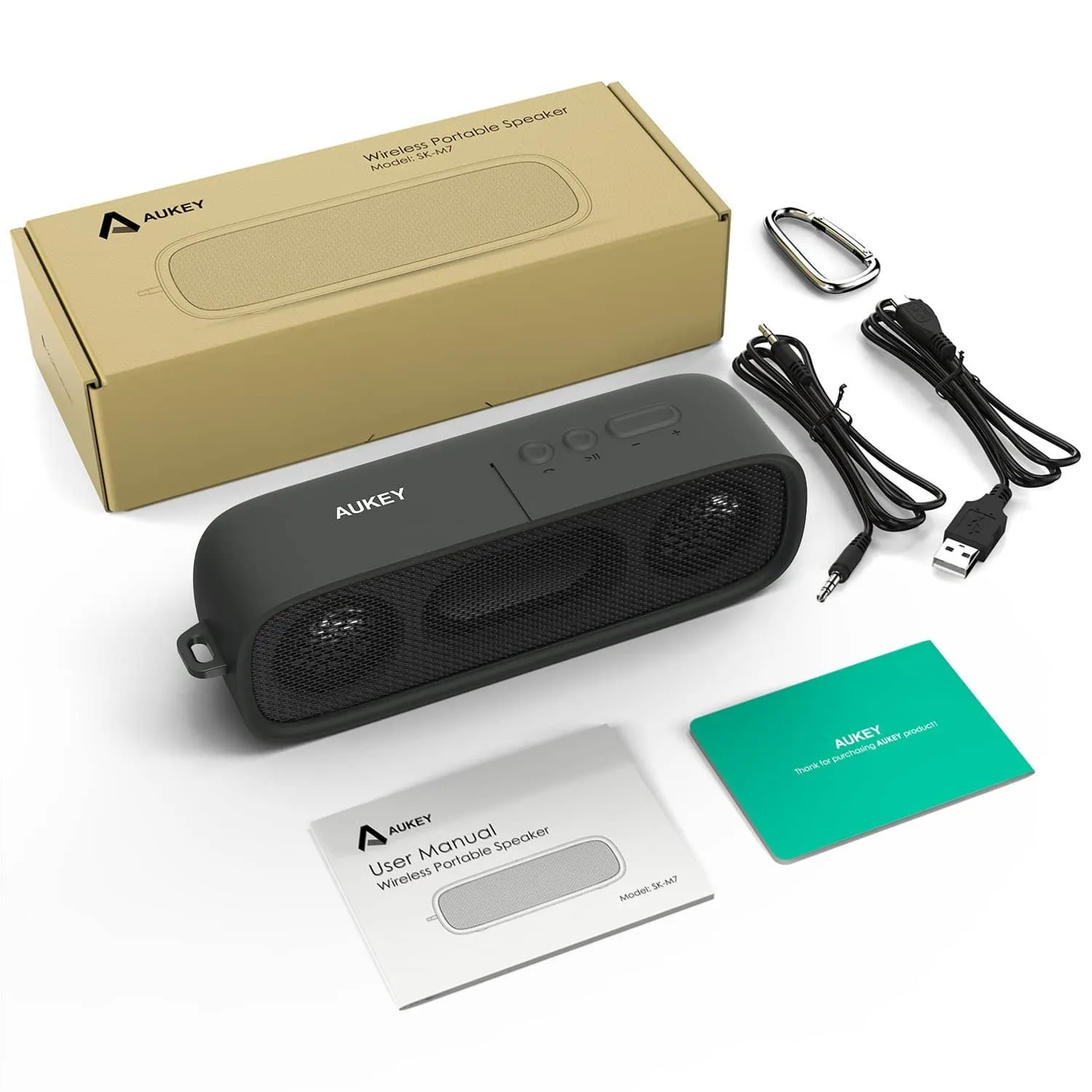 SK-M7 Wireless Portable Bluetooth 4.1 outdoor Stereo Speaker - Black
