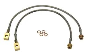 Skyjacker DOT Approved Braided Stainless Front Brake Hose Kit - 3 to 5 in Lift - Various Jeep Applications 1979-91 Skyjacker DOT Approved Braided Stainless Front Brake Hose Kit - 3 to 5 in Lift - Various Jeep Applications 1979-91