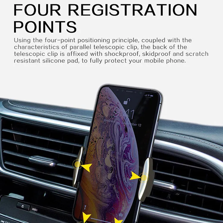 Smart Fast Wireless 10W Car Charger for iPhone  Samsung Mobile Phone Holder