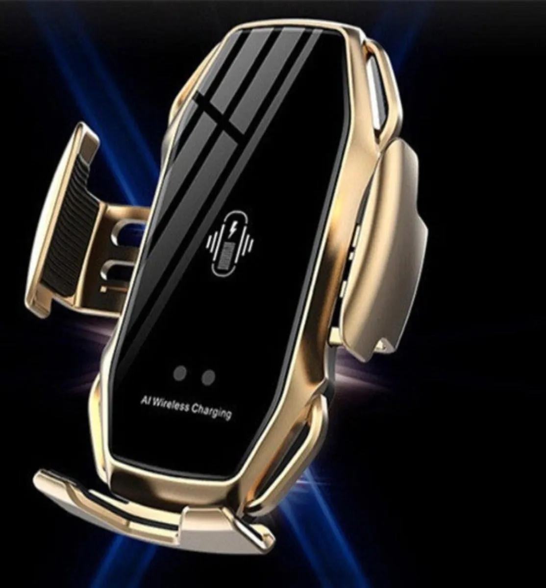 Smart Fast Wireless 10W Car Charger for iPhone  Samsung Mobile Phone Holder