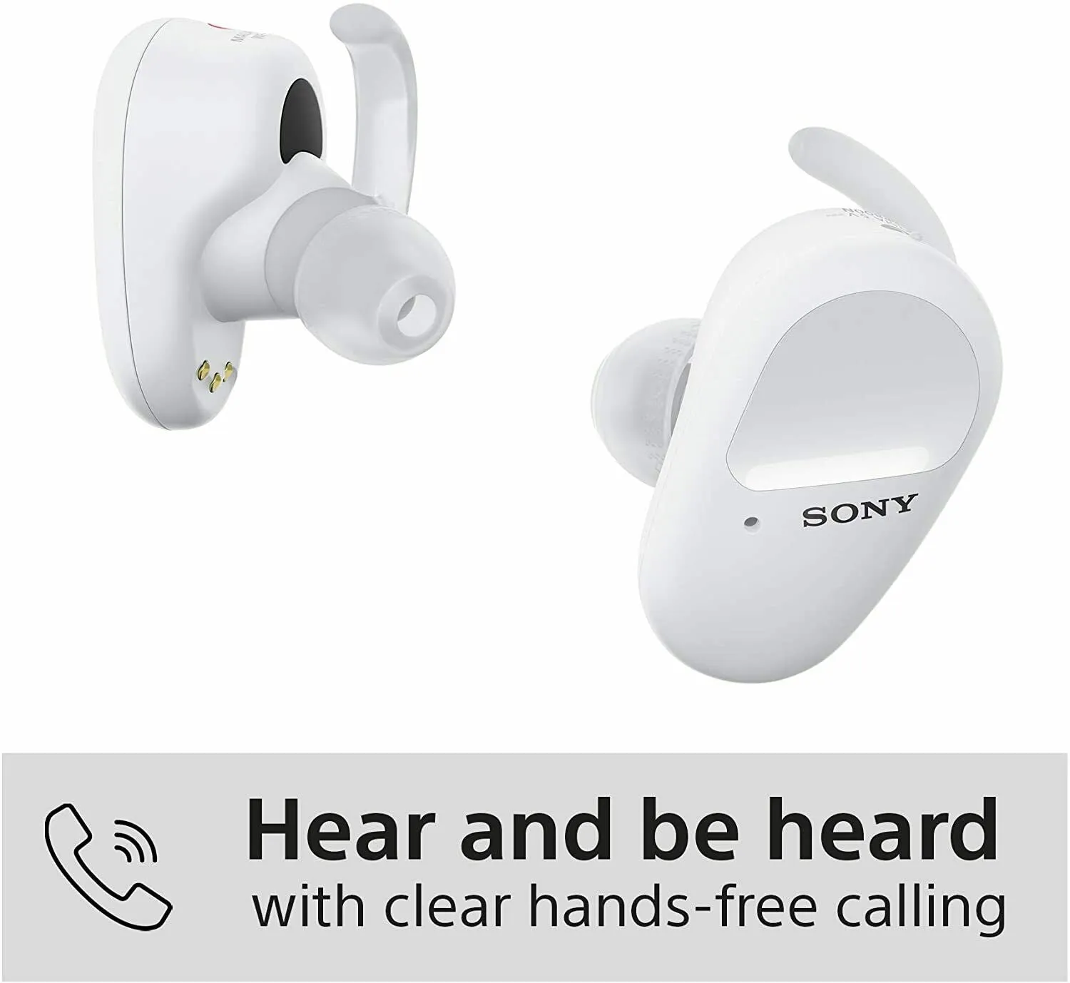 Sony WF-SP800N Truly Wireless Sports In-Ear Noise Canceling Headphones, White