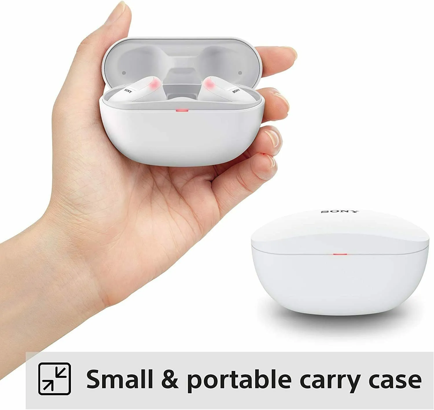 Sony WF-SP800N Truly Wireless Sports In-Ear Noise Canceling Headphones, White