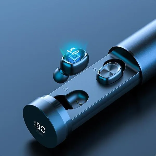 Space Capsule Bluetooth Headphones - Bluetooth Earphone 5.0 Wireless 8D HIFI Sport Earphone MIC Earbuds Gaming Music Headset For Xiaomi Samsung Huawei