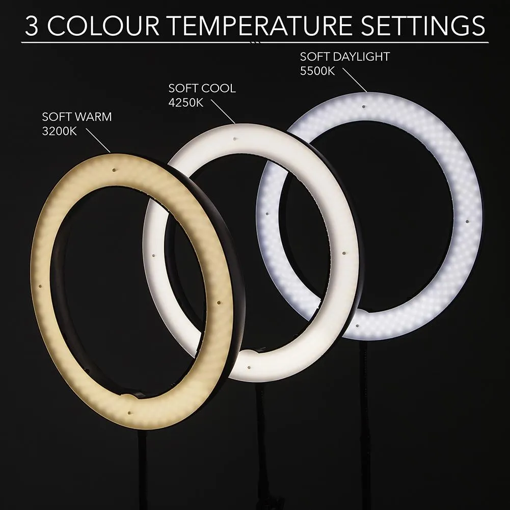 Spectrum Aurora Gold Luxe II with 9" Crystal Luxe Complete Ring Light Desk Kit