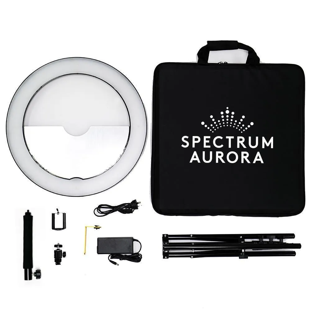 Spectrum Aurora Gold Luxe II with 9" Crystal Luxe Complete Ring Light Desk Kit