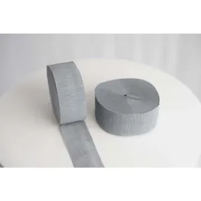 Standard Grey Crepe Paper Streamer