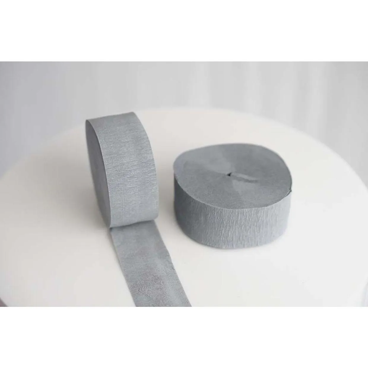 Standard Grey Crepe Paper Streamer