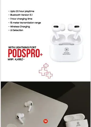 Swiss Military Audio PodPro  Wireless Earbuds