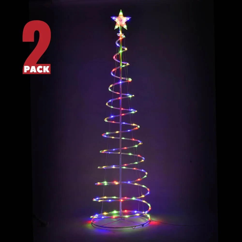 TheLAShop 6ft LED Spiral Christmas Tree USB Powered