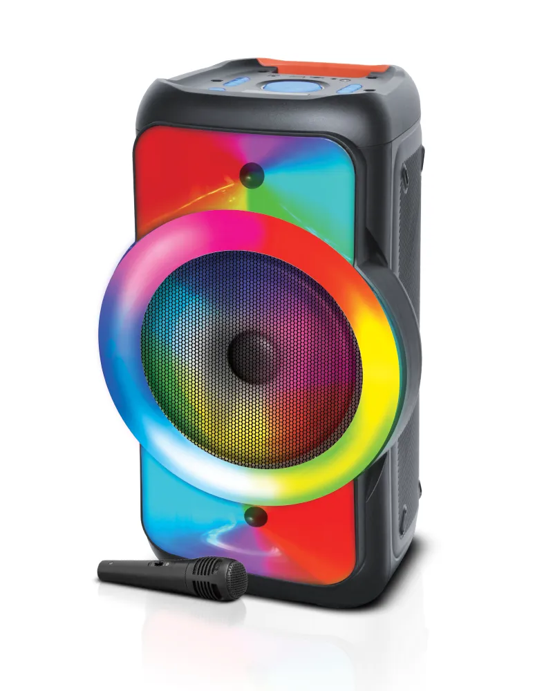 TOPTECH AL-12 Bluetooth Portable Speaker with 10,000W Power, Disco Lights, and Mic