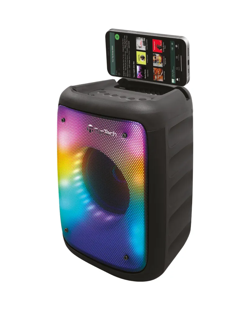 TOPTECH KL-4 Pulse Blast Bluetooth Speaker, 800W, 4" Woofer, Flame Effect, Wireless, FM Radio
