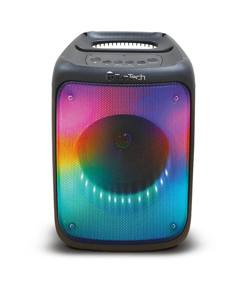 TOPTECH KL-4 Pulse Blast Bluetooth Speaker, 800W, 4" Woofer, Flame Effect, Wireless, FM Radio