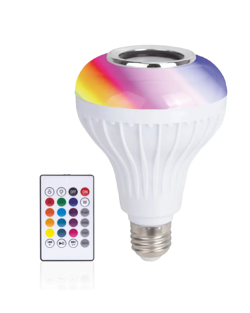 TOPTECH L902 LED Color Changing Speaker Bulb, 24-Key Remote, Bluetooth, 12W