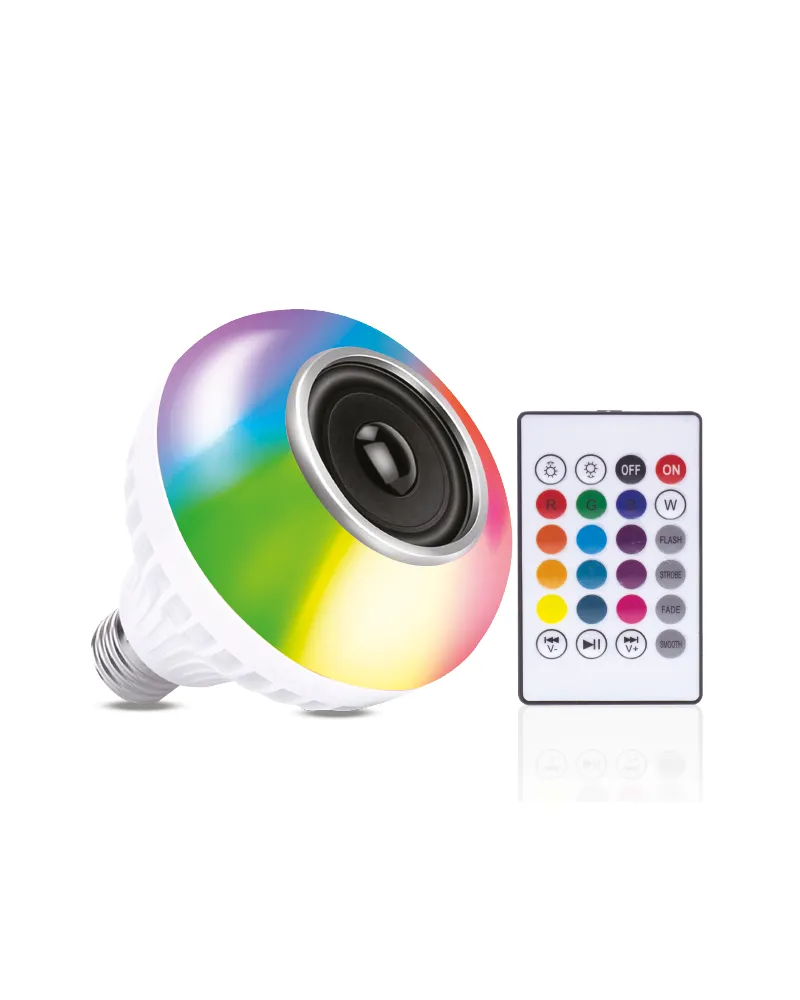 TOPTECH L902 LED Color Changing Speaker Bulb, 24-Key Remote, Bluetooth, 12W