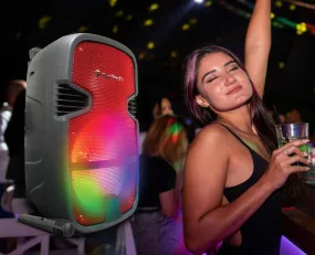 TOPTECH SPIKE-12, 12'' Bluetooth Party Speaker with Disco Lights, Microphone & Remote