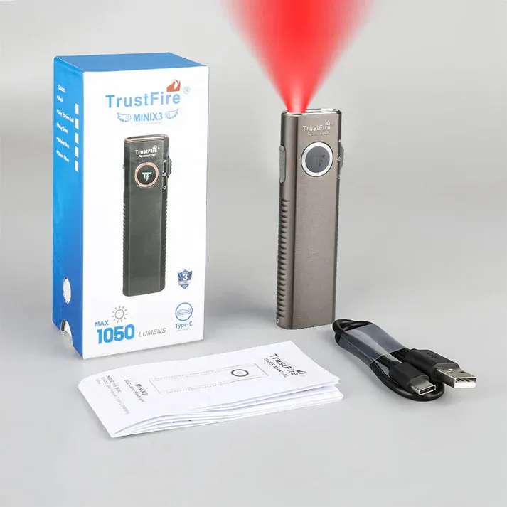 TrustFire Mini X3 EDC Multi-Function Flashlight Available with white light, flood light, green laser, and UV or red light options(BUY NOW AND ENJOY AUTOMATIC 20% OFF)
