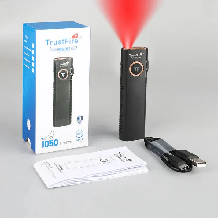 TrustFire Mini X3 EDC Multi-Function Flashlight Available with white light, flood light, green laser, and UV or red light options(BUY NOW AND ENJOY AUTOMATIC 20% OFF)