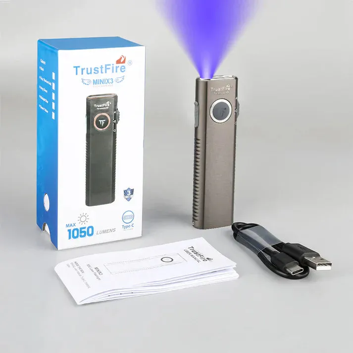 TrustFire Mini X3 EDC Multi-Function Flashlight Available with white light, flood light, green laser, and UV or red light options(BUY NOW AND ENJOY AUTOMATIC 20% OFF)