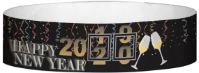 Tyvek® 3/4" x 10" New Years Date pattern wristbands
