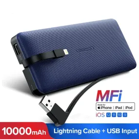 Ugreen Power Bank 10000mAh For iPhone X 7 Xiaomi External Battery Pack Powerbank For USB iPhone Cable Portable Charger Poverbank Ugreen Power Bank 10000mAh For iPhone X 7 Xiaomi External Battery Pack Powerbank For USB iPhone Cable Portable Charger Poverbank