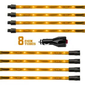 UNDERGLOW LED ACCENT LIGHT KIT | 8PC 24" STRIP SINGLE COLOR
