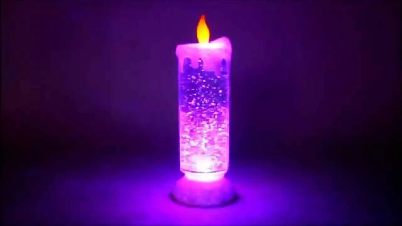 Vital Creations Colour Changing Led Light Glitter Water Candle,Candle Light for Diwali Decoration, Christmas Festivals/Corporate/Party Decor (Swirling Glitter)(Pack of 1 Pc)