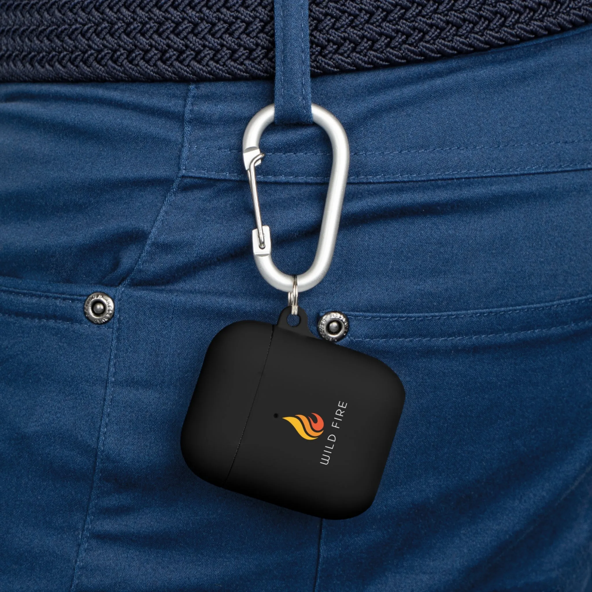 Wild Fire AirPods and AirPods Pro Case Cover (Black and Navy)