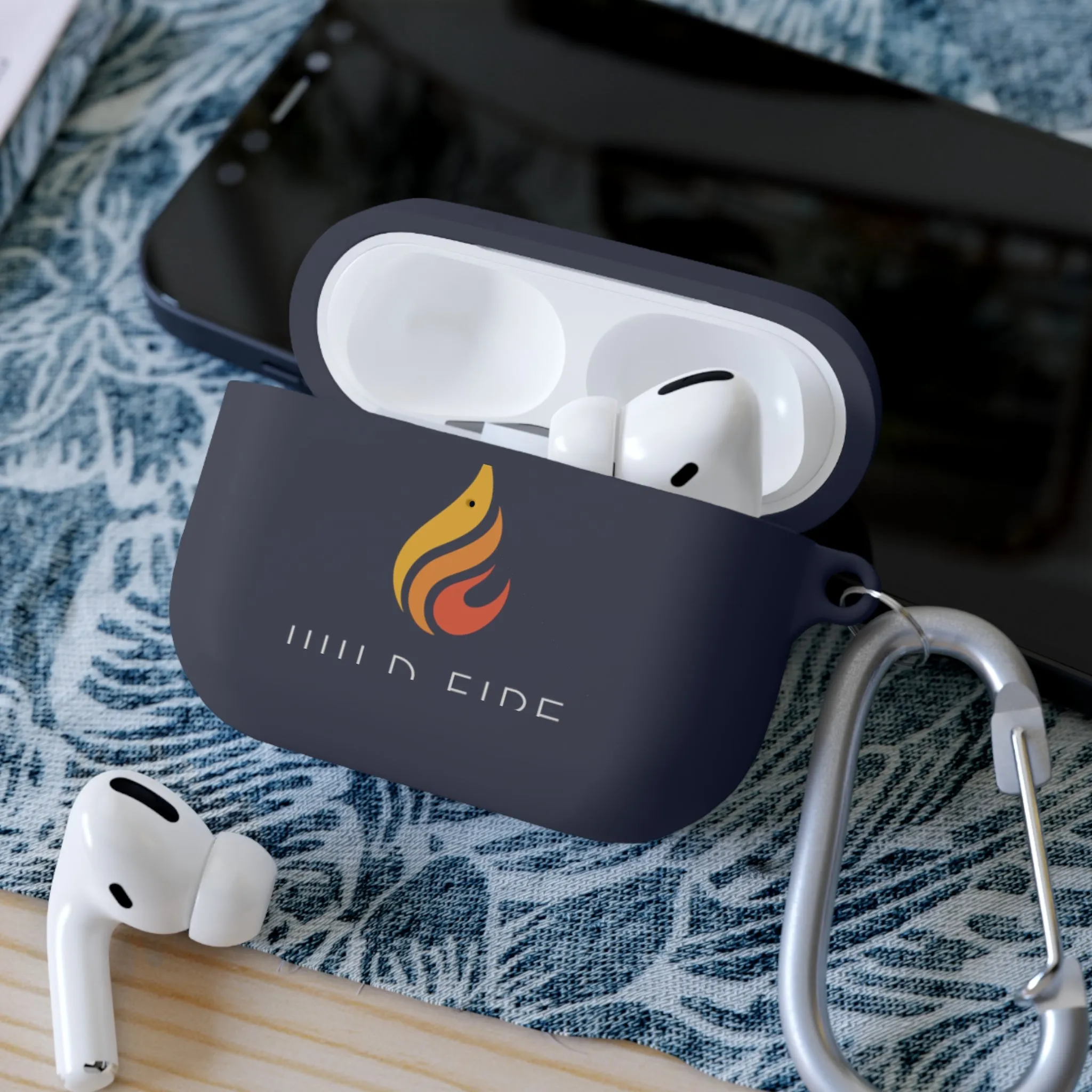 Wild Fire AirPods and AirPods Pro Case Cover (Black and Navy)