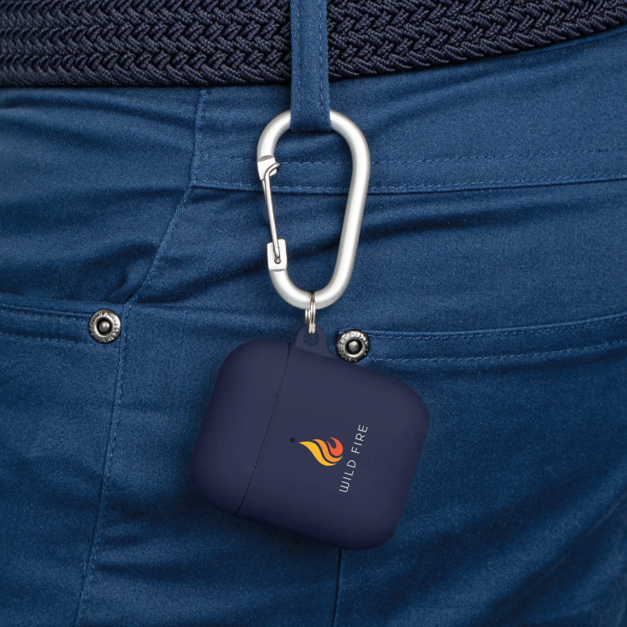 Wild Fire AirPods and AirPods Pro Case Cover (Black and Navy)