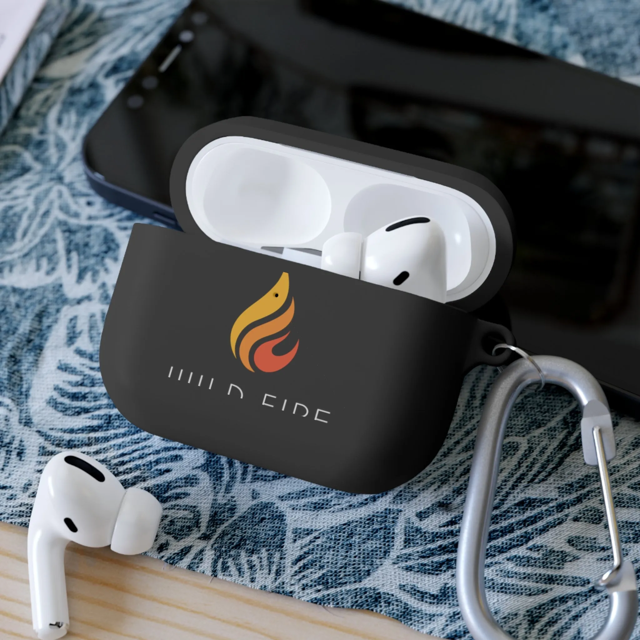 Wild Fire AirPods and AirPods Pro Case Cover (Black and Navy)