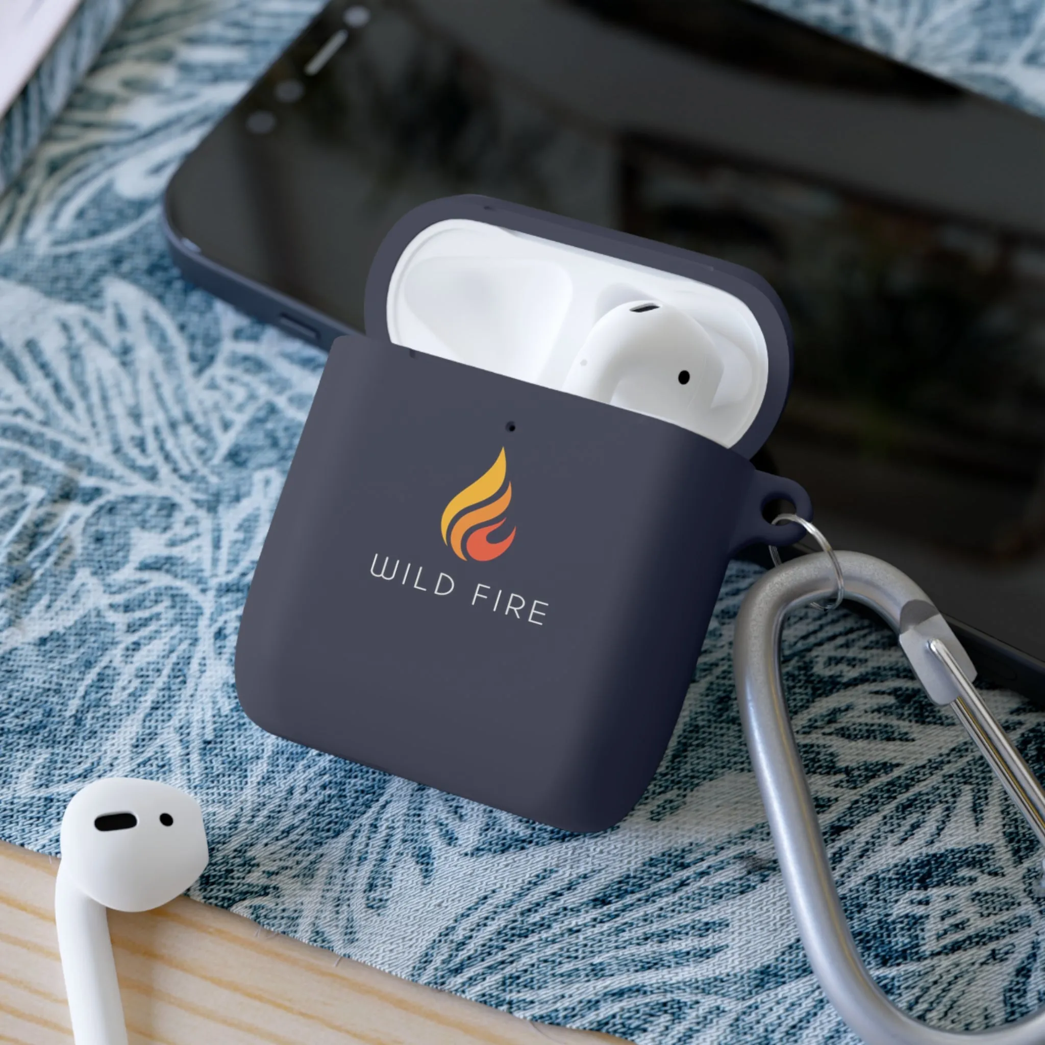 Wild Fire AirPods and AirPods Pro Case Cover (Black and Navy)