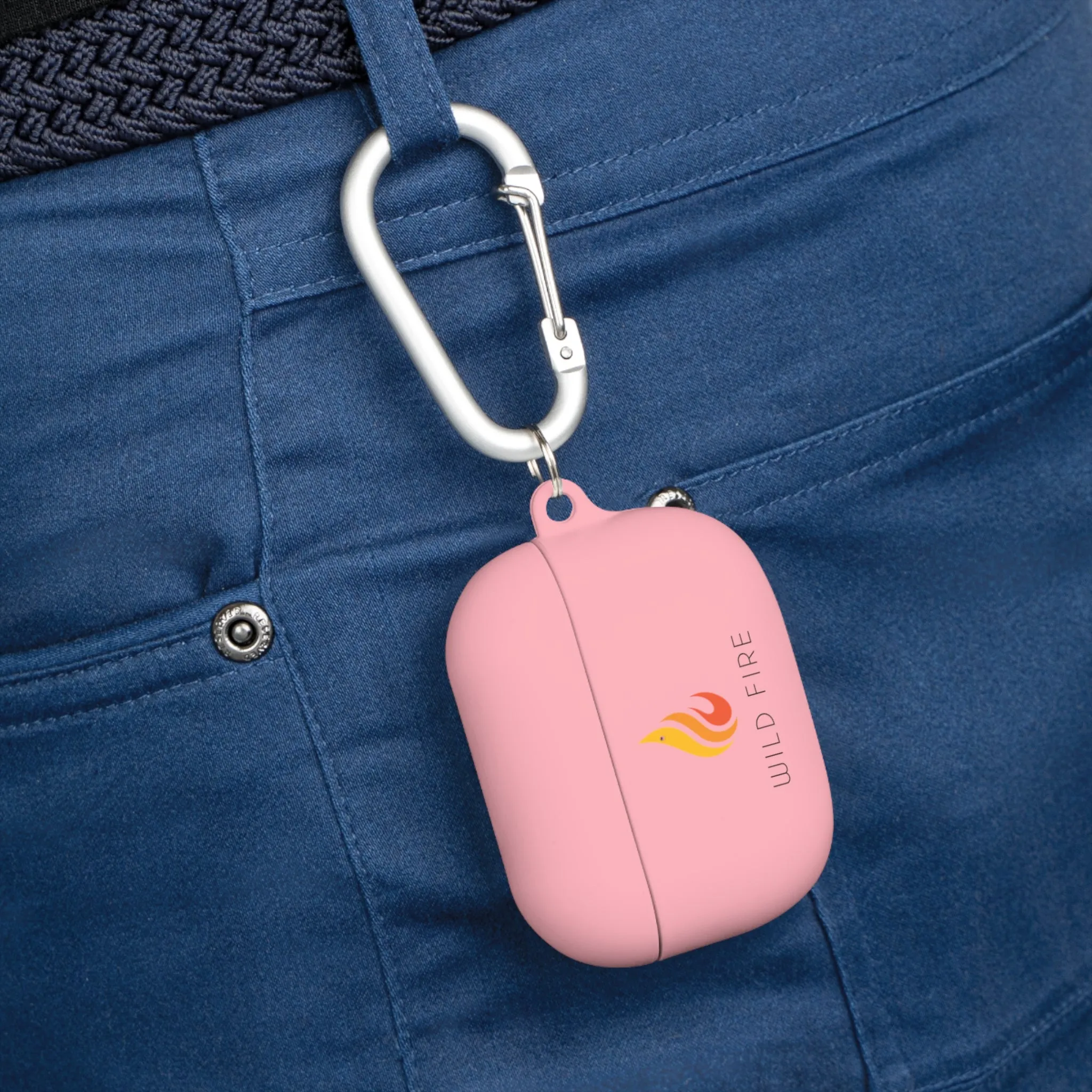 Wild Fire AirPods and AirPods Pro Case Cover (White, Pink and Mint)