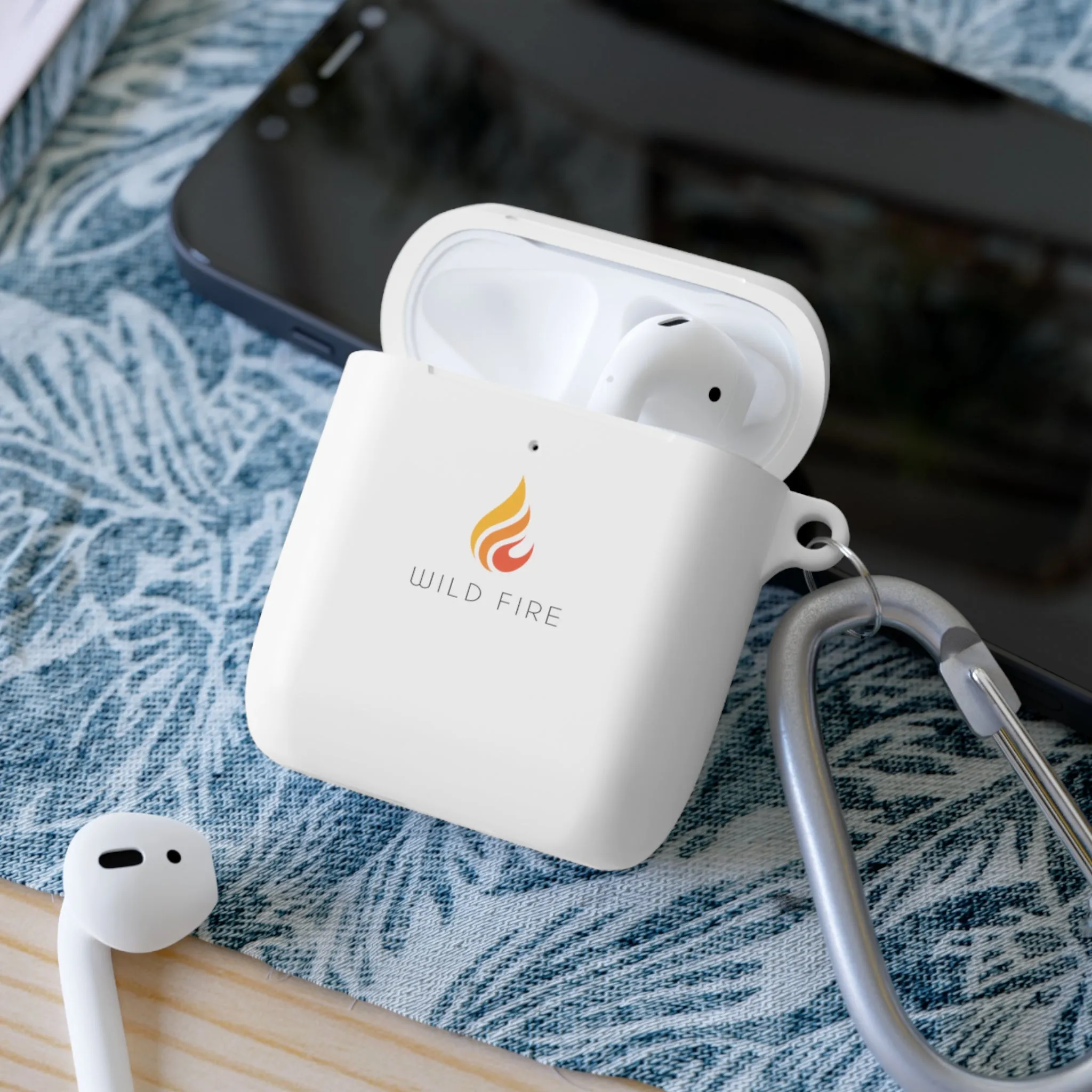 Wild Fire AirPods and AirPods Pro Case Cover (White, Pink and Mint)