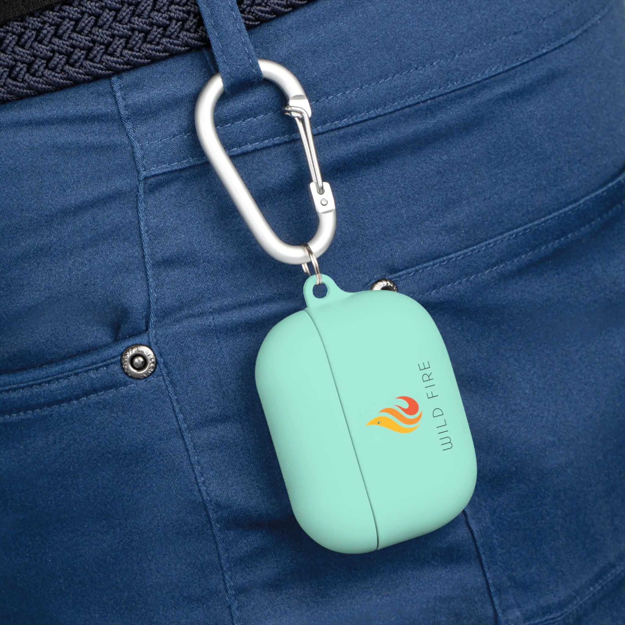 Wild Fire AirPods and AirPods Pro Case Cover (White, Pink and Mint)