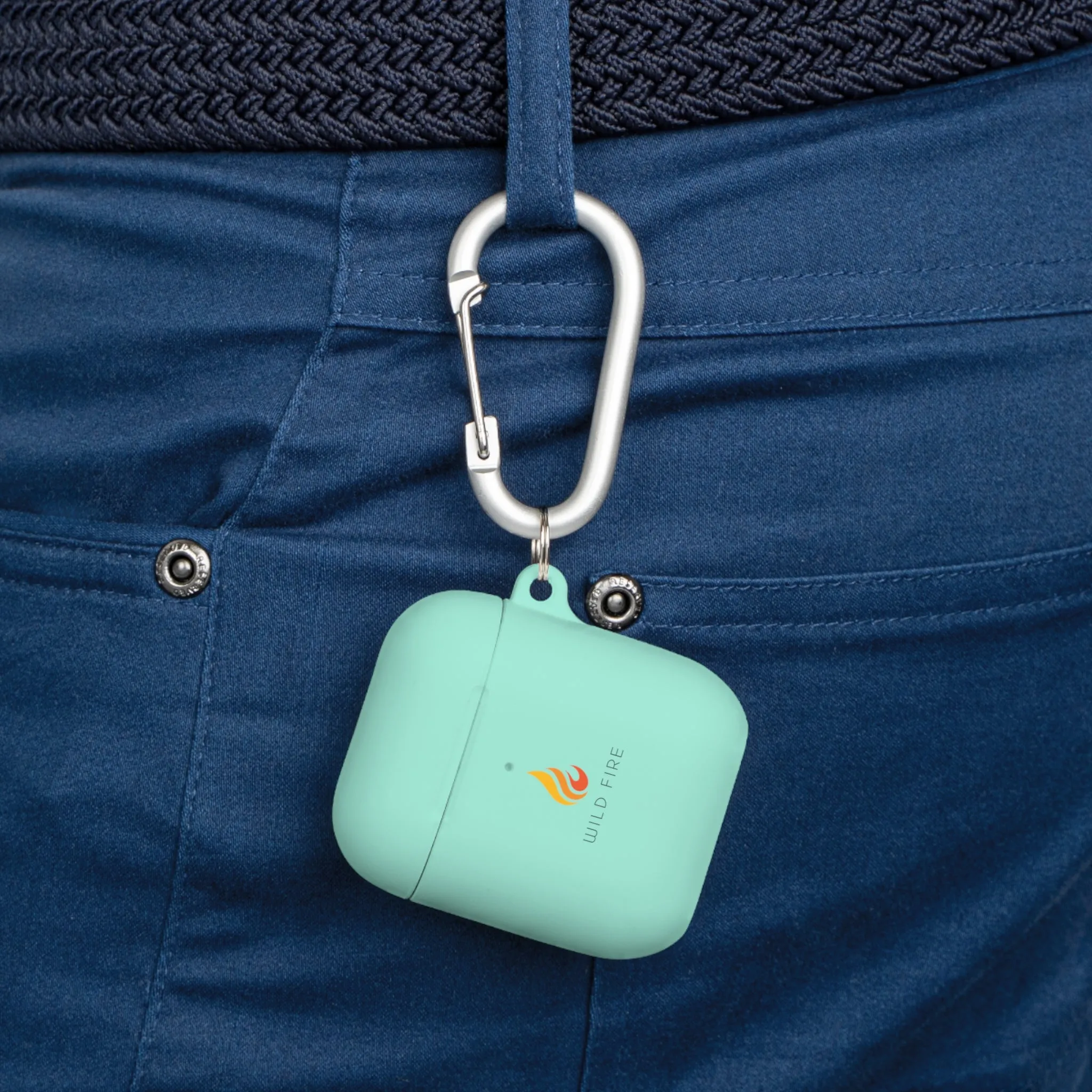 Wild Fire AirPods and AirPods Pro Case Cover (White, Pink and Mint)