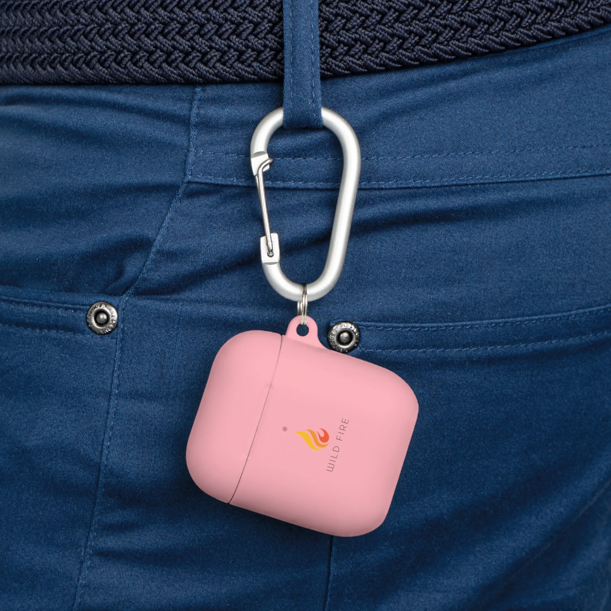 Wild Fire AirPods and AirPods Pro Case Cover (White, Pink and Mint)