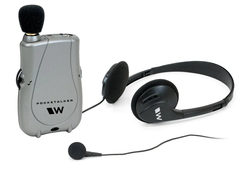 Williams Sound Pocketalker Ultra Amplifier WITH Over the Head Headphone and Mini Earbud PKTDEH