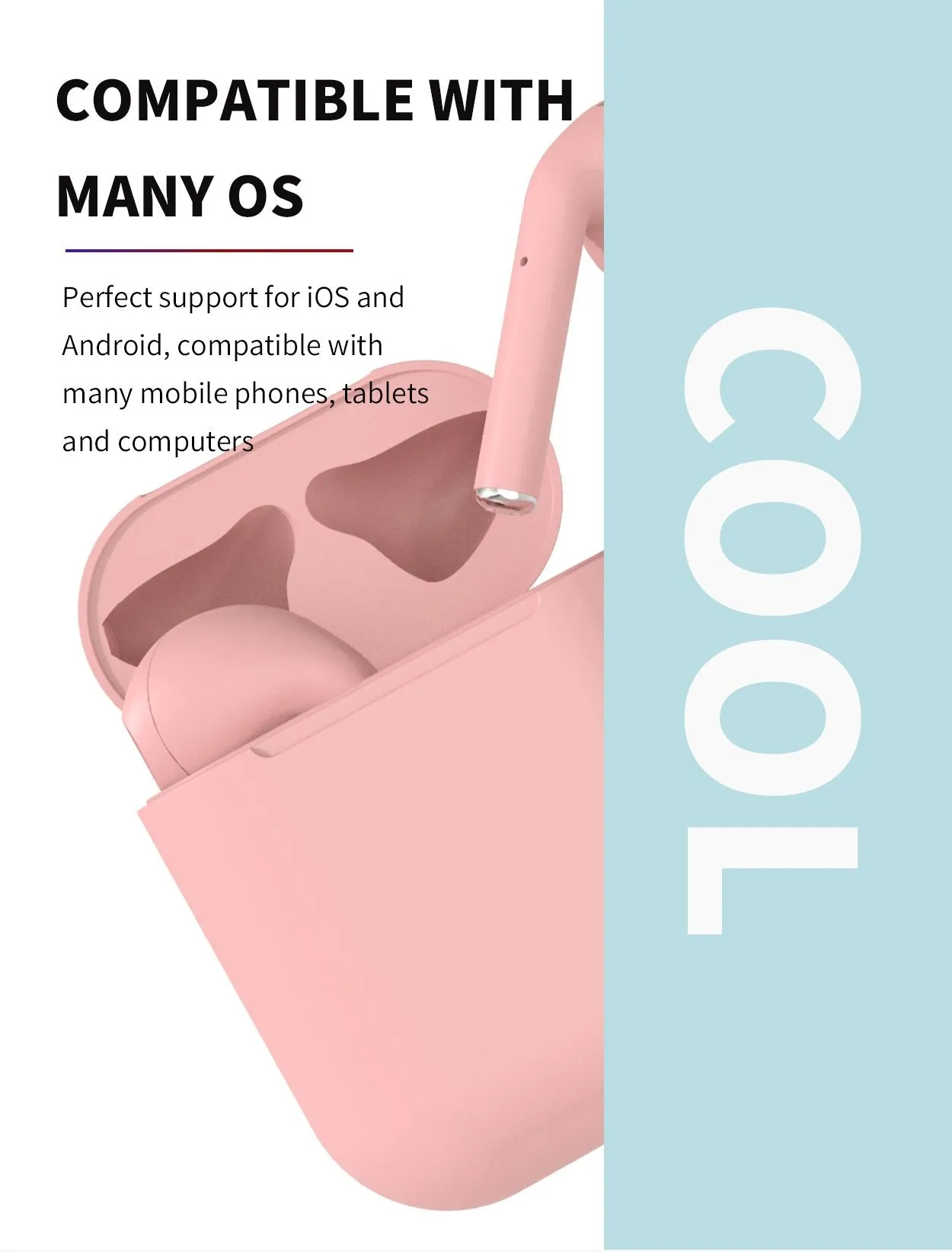 Wireless Bluetooth Earbuds with Pop Up Connect & Touch Controls - 8 Colors