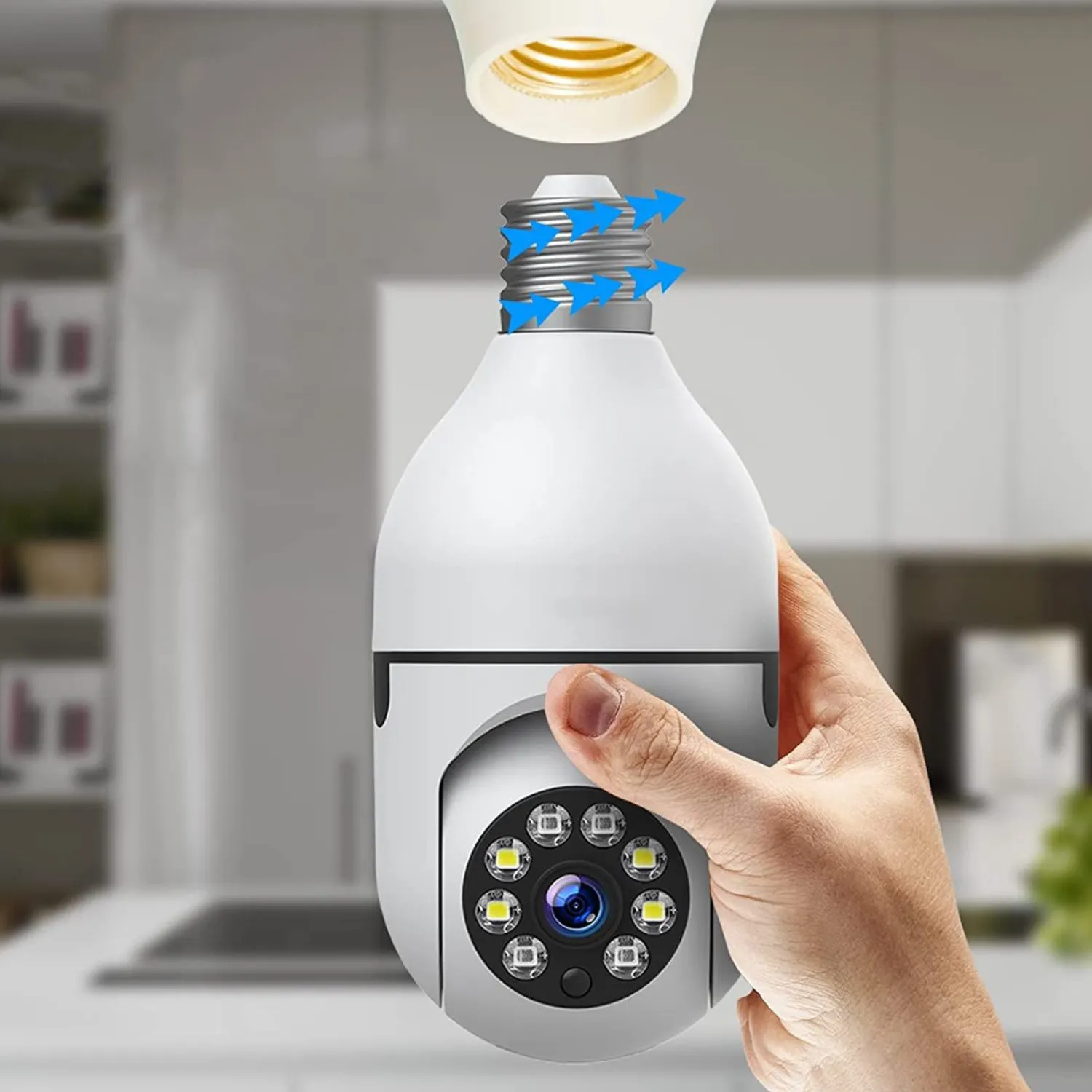 Wireless Indoor /  Outdoor Smart HD Light Bulb Security Camera