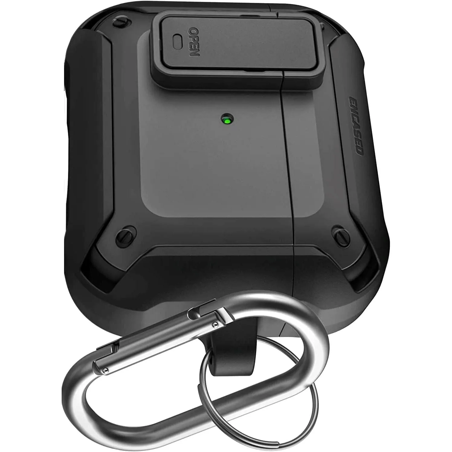 X-Armor for Airpods 3rd Generation Case with Locking Lid | Protective Carrying Pod with Carabiner Keychain (Airpods Gen 3)