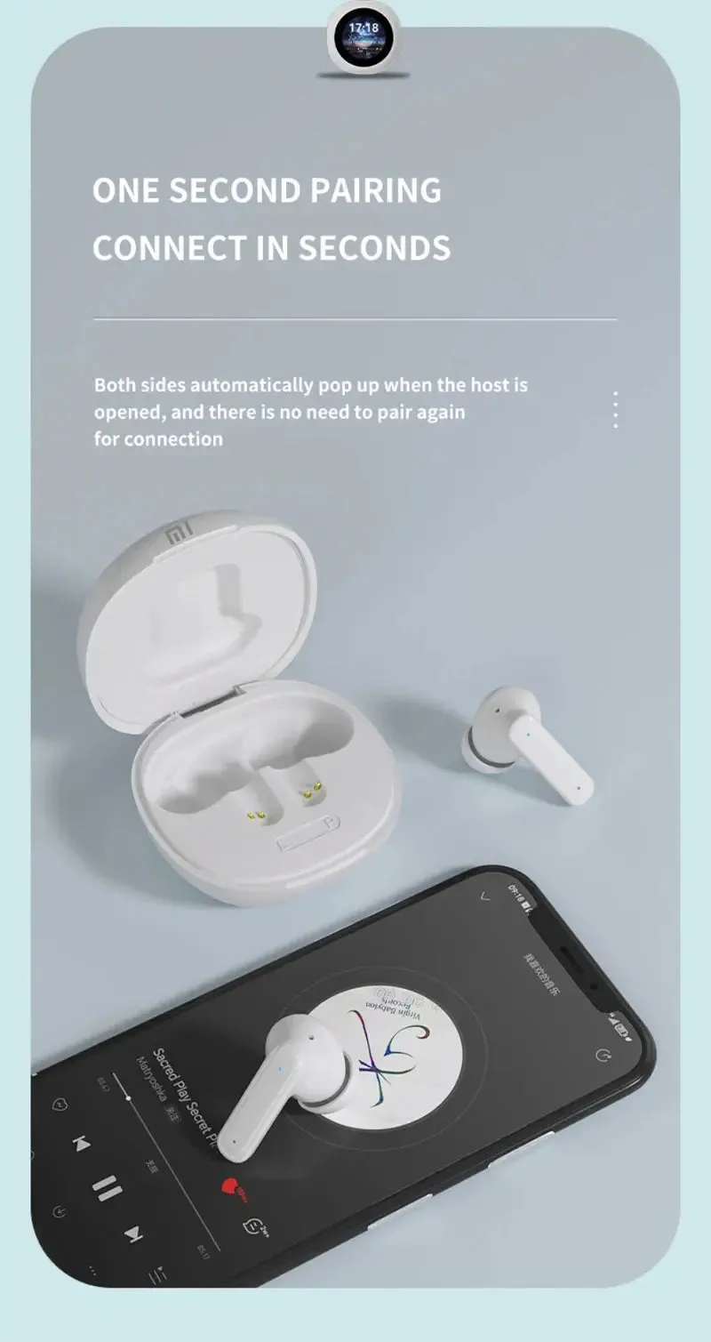 Xiaomi A18 Pro BluetoothHeadset Touch Screen Control Hifi Sound Sports Waterproof Headset Long Battery Life Bluetooth Earbuds